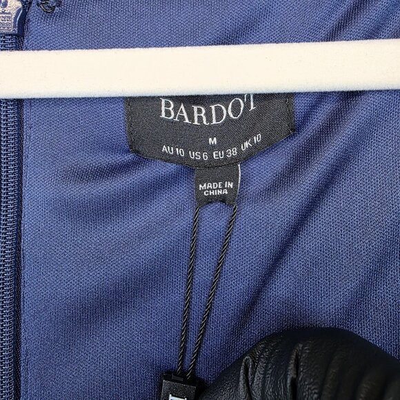 Bardot Dress Womens US 6 Navy Adoni Lace Midi Long Sleeve Floral Evening Formal - Picture 7 of 15